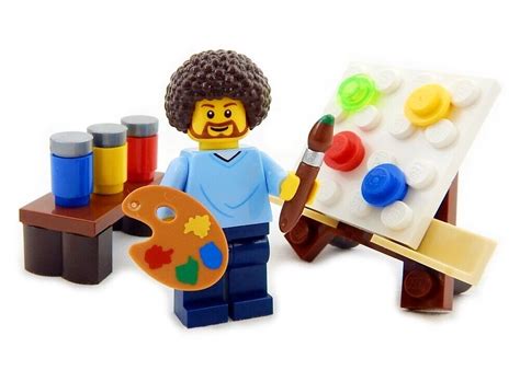 NEW LEGO "PUBLIC T.V. ARTIST" MINIFIG afro figure minifigure paint painter | eBay