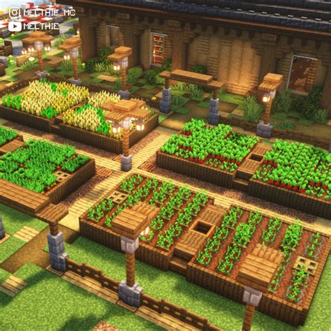 Minecraft: Vegetable Garden | Minecraft farm, Minecraft garden, Minecraft greenhouse