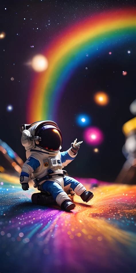 Rainbow Astronaut Wallpaper