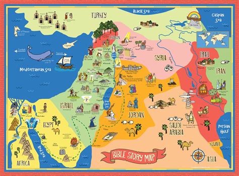 Bible Story Map Wall Chart