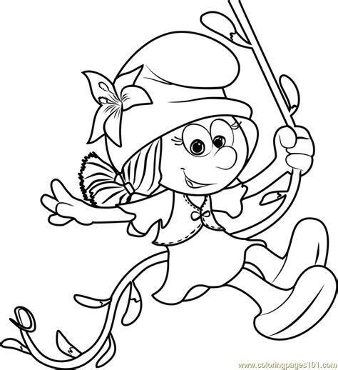 Smurflily Coloring Page for Kids - Free Smurfs: The Lost Village ...