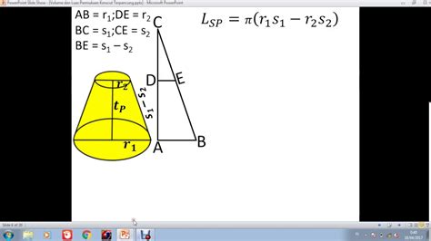 Volume dan Luas Permukaan Kerucut Terpancung - YouTube