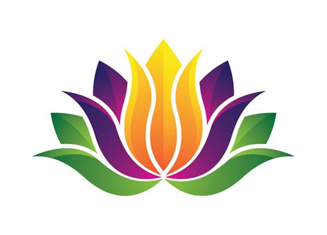 Lotus Flower Colorful Logo #212825 - TemplateMonster