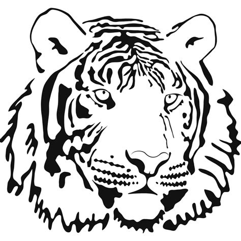 Black And White Tiger Clipart | Free download on ClipArtMag