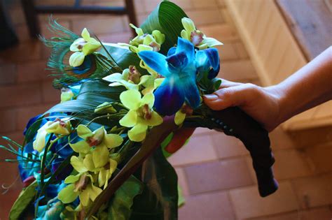 Peacock Courtship: wedding bouquet on a budget ~ spider flower