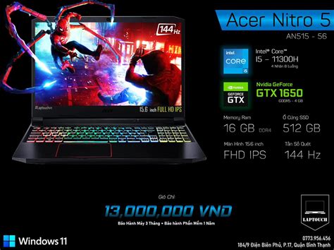 Acer Nitro 5 [ Led RGB - 144 Hz - GTX 1650 ]