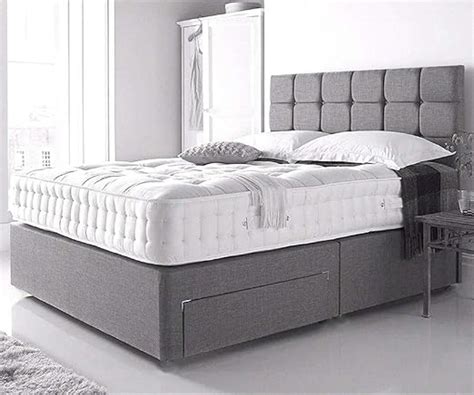 4FT Small Double divan beds with mattress and headboard-2 drawers(on same right side): Amazon.co ...