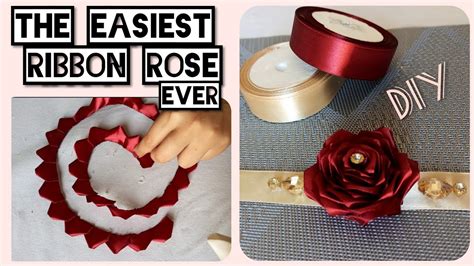 Diy Flowers/Satin Ribbon Rose/Rolled Ribbon Roses Tutorial - YouTube