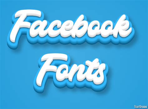 Facebook Fonts Text Effect and Logo Design Font