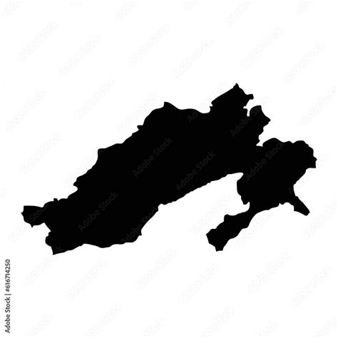 Arunachal Pradesh state map, administrative division of India. Vector illustration. Stock ...