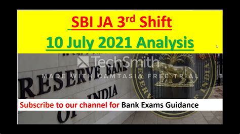 SBI Clerk 3rd Shift 10 July 2021 Analysis - YouTube