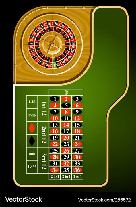 Roulette table layout Royalty Free Vector Image