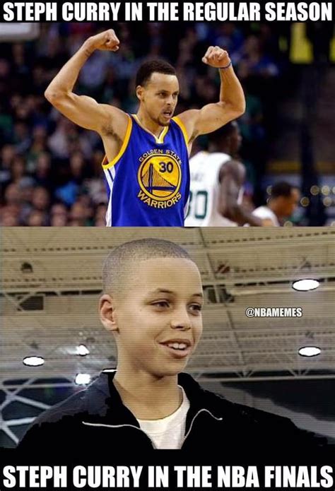 Steph Curry: Regular Season vs. NBA Finals. #Warriors | NBA Funny Memes ...