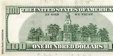 Backside of 100 dollar bill, the largest denomination Stock Photo ...