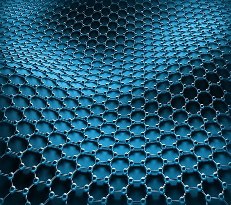 Graphene, 3d, abstract, blue, chemistry, honeycomb, illustration ...