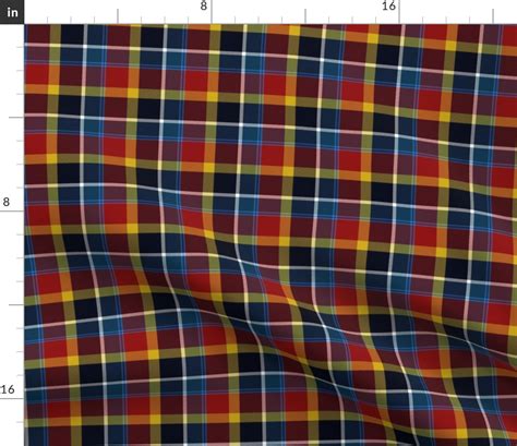 Maryland tartan I - 3", flag colors Fabric | Spoonflower