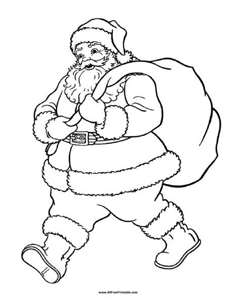 Print Santa Claus Coloring Page – Free Printable