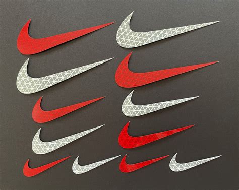 Nike Swoosh Logo Reflective Stickers Decals Reflector Pack | Etsy