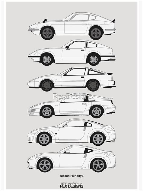 "Nissan Fairlady Z History" Poster for Sale by RexDesigns | Redbubble