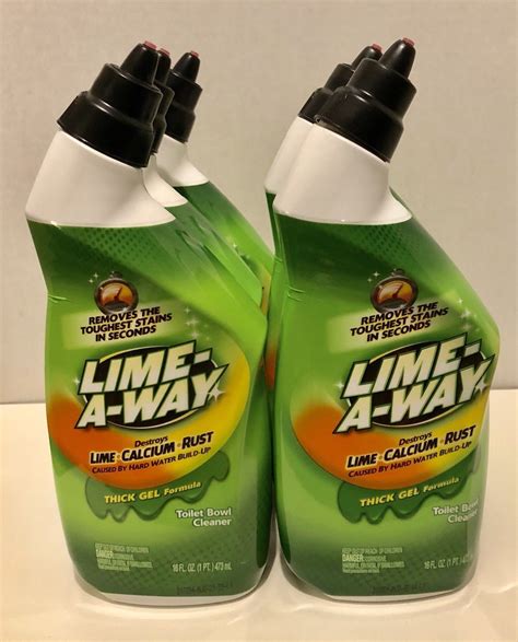 6 LIME-A-WAY Lime Away Thick Gel Formula Toilet Bowl Cleaner 16 fl oz - Cleaning Products