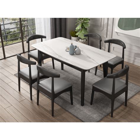 Aimee Rectangular Ceramic Top Dining Table/Solid Timber frame/good resistance to heat - Show ...