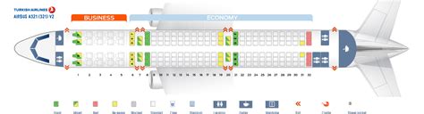 Seat map Airbus A321-100 Turkish Airlines. Best seats in the plane