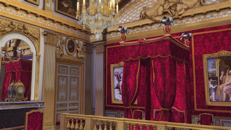 GOLDEN SANCTUARY — King's Grand Bedchamber in Versailles in its Louis...