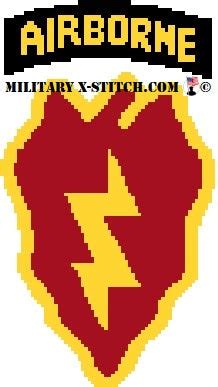 Infantry, 25th Division Insignia with AB Tab – Military XStitch Com