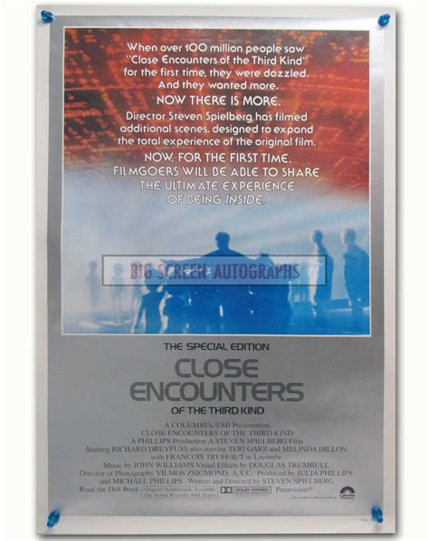 Close Encounters of the Third Kind special edition one sheet poster | Big Screen Autographs