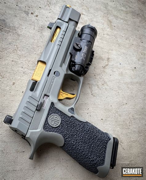 Custom SIG Sauer P320 Cerakoted using Sniper Grey | Cerakote