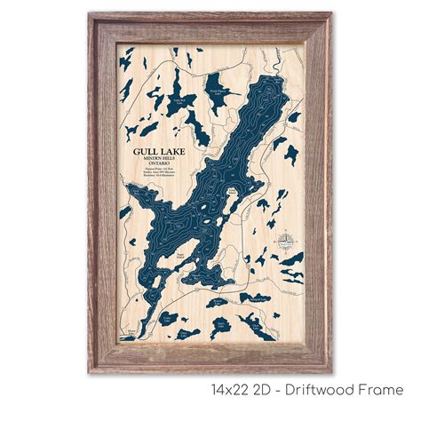 Gull Lake Map | Wooden Maps | thirtyAXIS