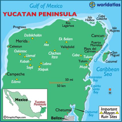 Map Of Yucatan Peninsula – Map Of The Usa With State Names