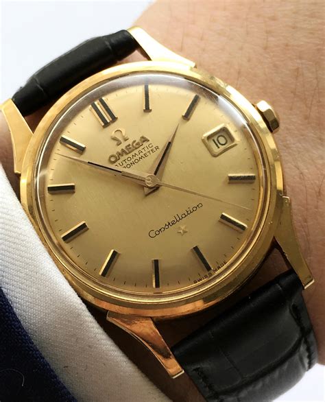 Great Omega Constellation Solid Gold Automatic de Lux | Vintage ...