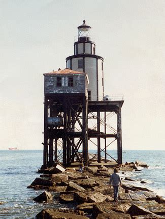 Galveston Jetty Lighthouse, Texas at Lighthousefriends.com