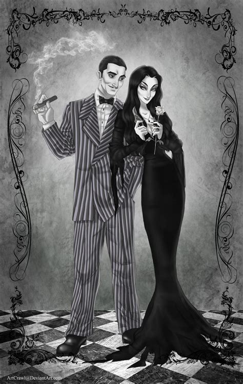 Gomez and Morticia | Homero y morticia, Princesas disney tatuadas, Arte ...