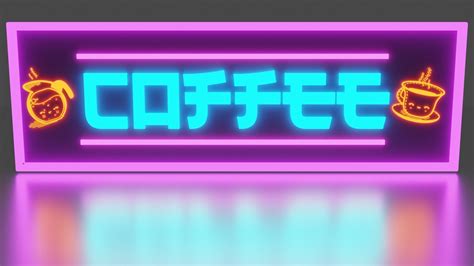 Low-Poly Cyberpunk Coffee Shop Sign free VR / AR / low-poly 3D model | CGTrader
