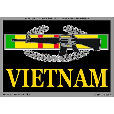 Vietnam Combat Infantryman Badge - Prismatic Rectangle Sticker at Sticker Shoppe