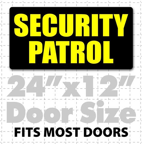 Security Patrol Magnet Sign|Security Officer Sign for Cars