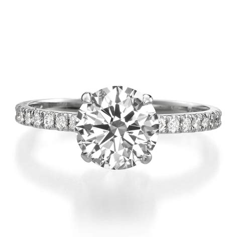 2.02 ct Round Brilliant Cut Diamond Engagement Ring – BenzDiamonds