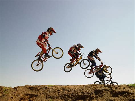 Bmx Cyclists In Competition Photograph by Sean Justice - Fine Art America