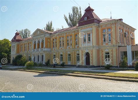 The Streets of the City of Berdyansk in the Afternoon. Stock Photo - Image of landmark, blue ...