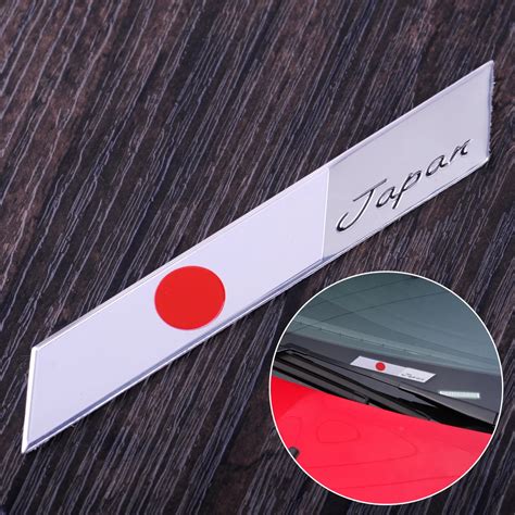 DWCX 3D Car Auto Japan Japanese Flag Emblem Sticker Metal Badge Car ...