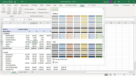 Custom PivotTable Styles | Microsoft Excel - Pivot Tables