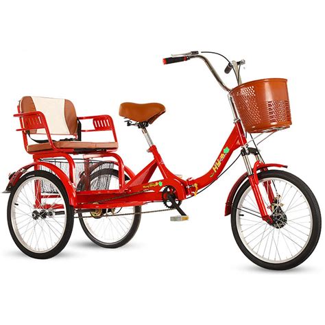 Buy GaRcan 3 Wheels Bicycle Adult Tricycle with Back Seat Double 20 ...