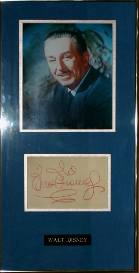 Large Walt Disney Autograph