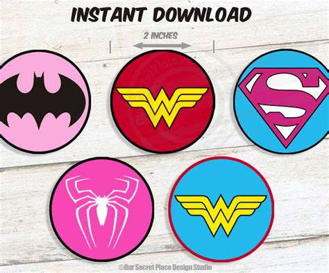 Girl Superhero Logo Superhero Girl Superhero Symbols Superhero | Etsy