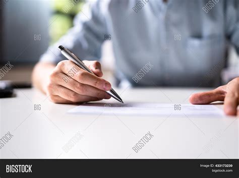 Writing Signing Check Image & Photo (Free Trial) | Bigstock