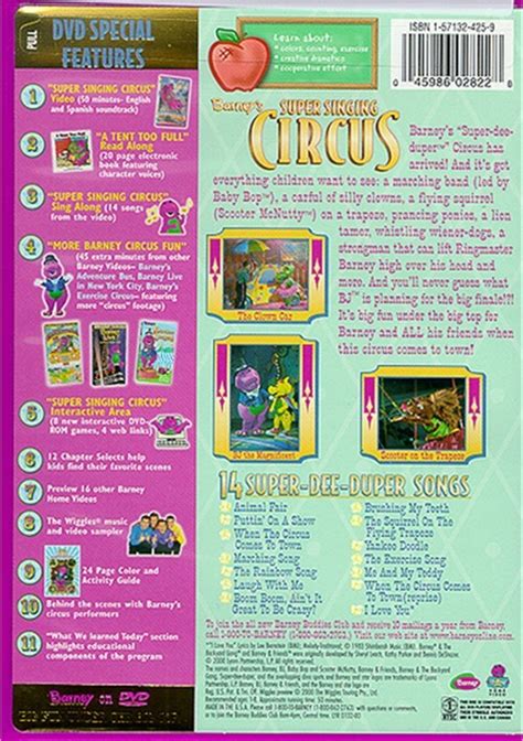 Barney: Barney's Super Singing Circus (DVD 2000) | DVD Empire