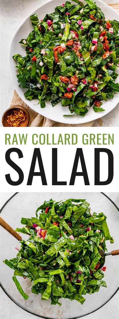 Raw Collard Greens Salad - Eating Bird Food