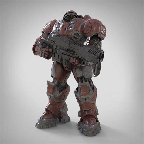 ArtStation - Starcraft Marine 3dmodel, Nak Ma | Starcraft, Scifi ...